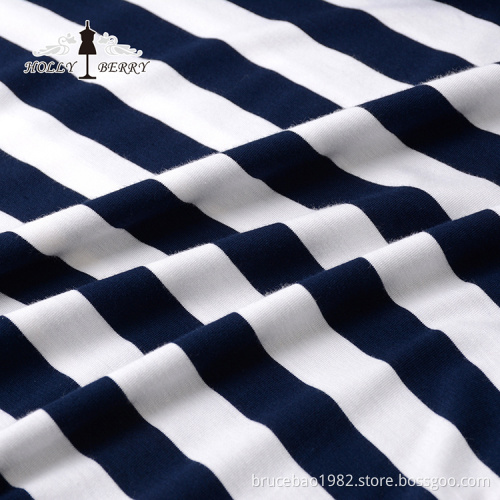 New Stylish Autumn Short Sleeve Striped Custom Sweatshirt